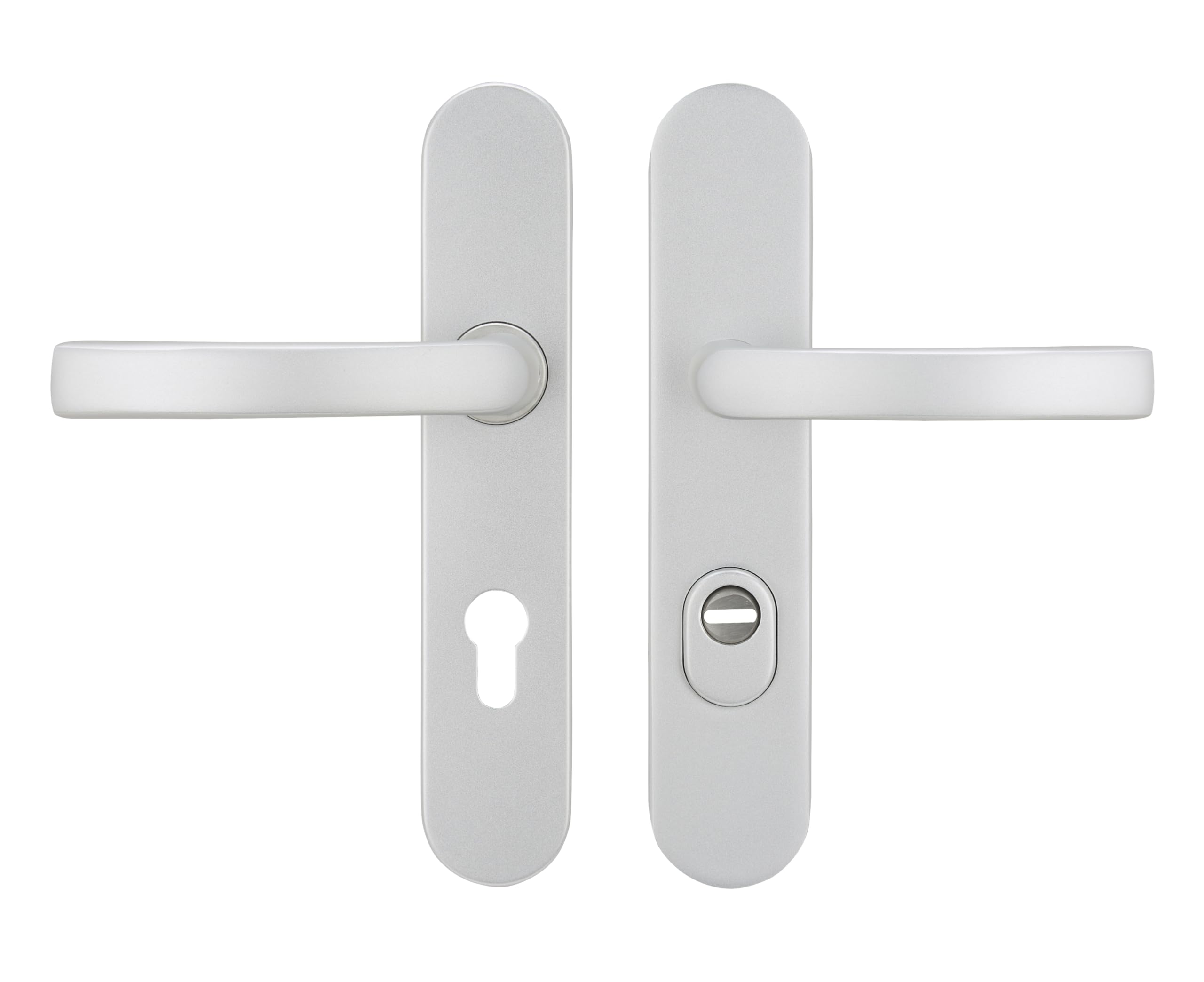 ASSA ABLOY Lot de 2 poignées San Diego grt sur plaque longue argenté n