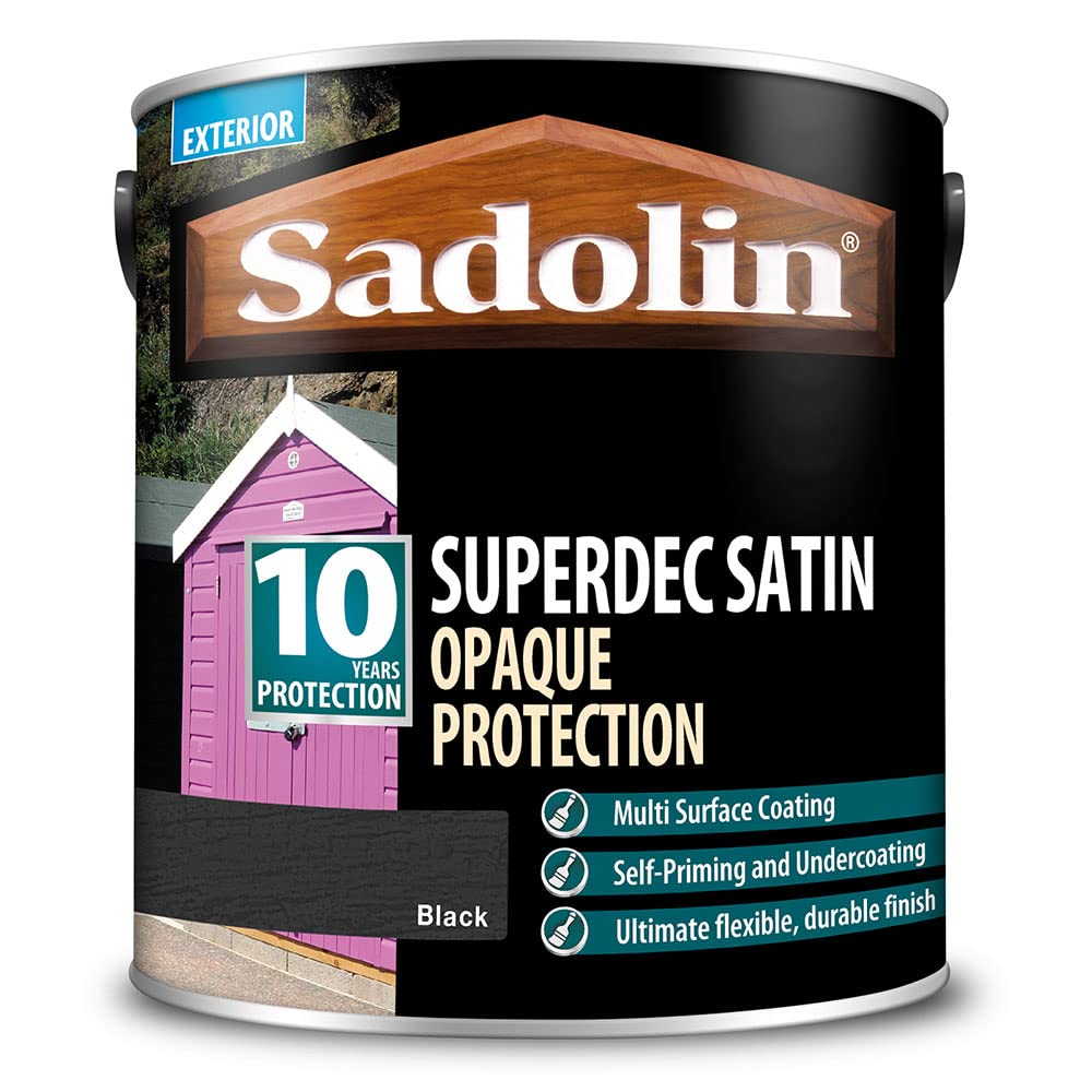 Sadolin Superdec Opaque Wood Protection 2.5 Litre - Satin Black