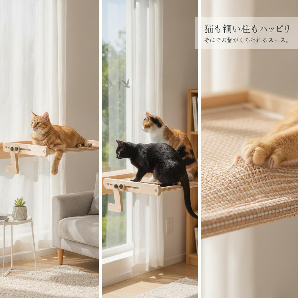 Amaca per Gatti, Cuccia Sospesa in Legno, style to 3 | Componenti in plastica, Cuccia sospesa gatti, Spazio per graffiare, Per gatti domestici