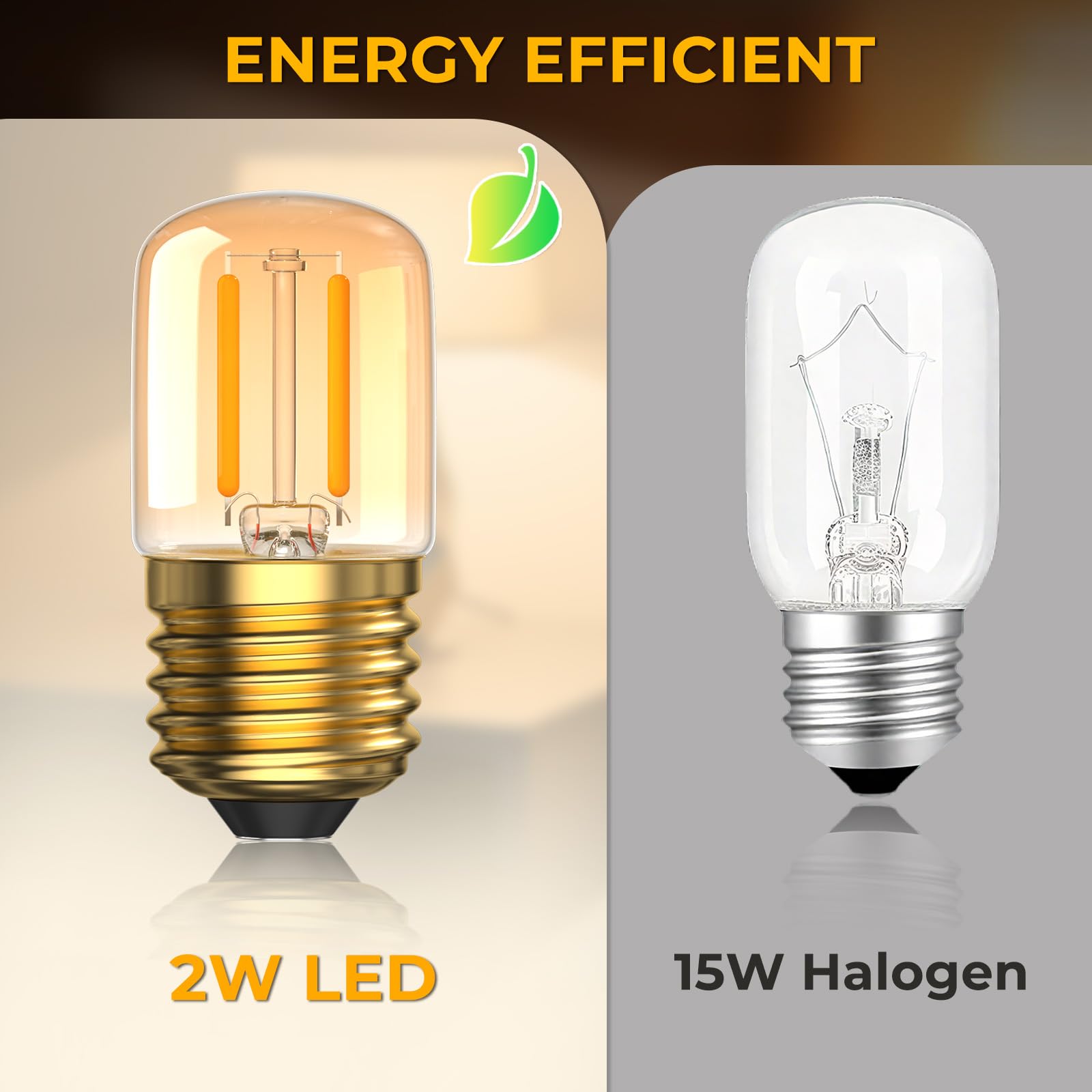 Luxvista Dimmable 2W E27 Screw Bulb Ultra Warm 2200K Low Wattage Night Light Bulb 2W LED Equivalent 15W - Image 3