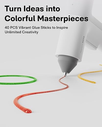 Miniatura 5 de HOTO Cordless Auto Dispensing Glue Gun, Easyflow Hot Glue Gun with 40 Glue Sticks, 30s Fast Preheating, 3000mAh, Anti-Scald & Anti-Drip