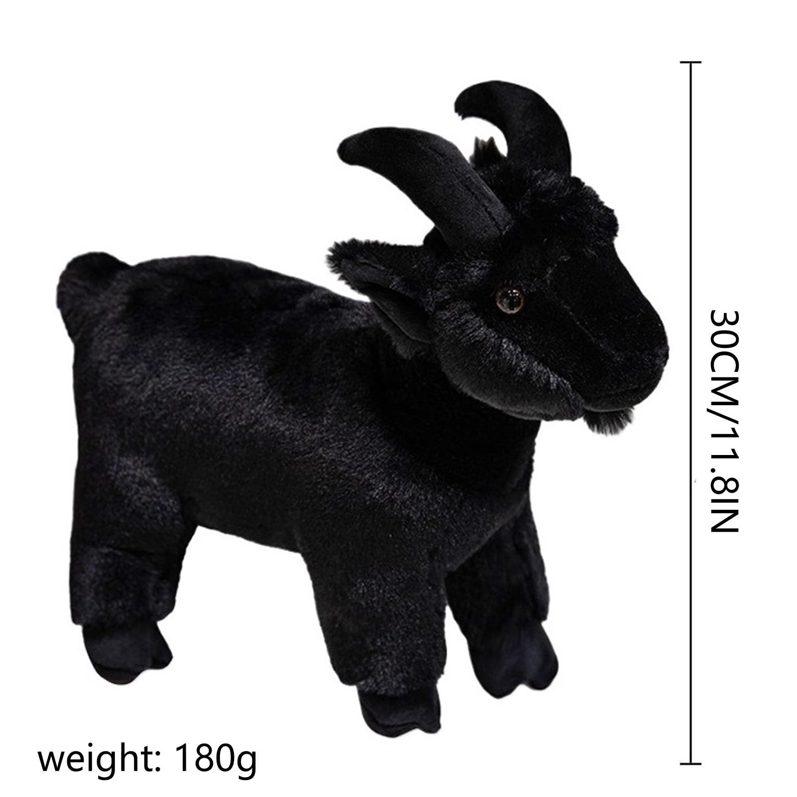 TOPLITHE Simulation Goat Plush, Realistic Goat Stuffed Animals Soft Plushie Toy Gifts for Friends Kids Home Decor(Black) - Image 2