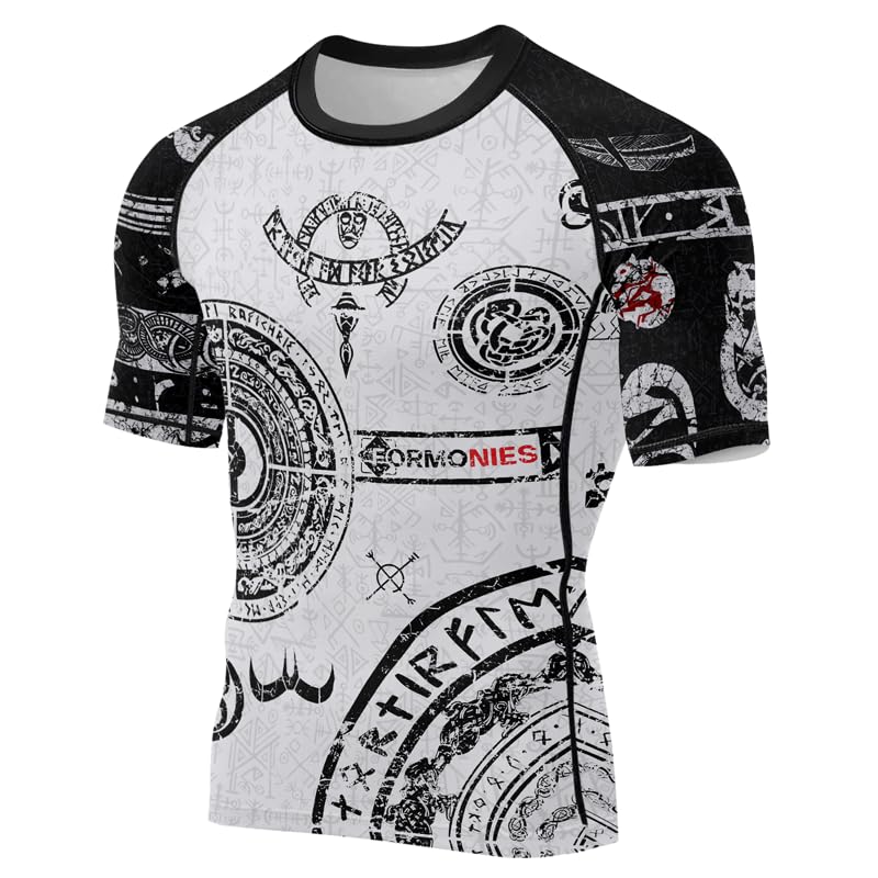Viking Short Sleeve Compression Shirt for Men - Performance Fit Rash Guard – Suitable for MMA BJJ and Workout2