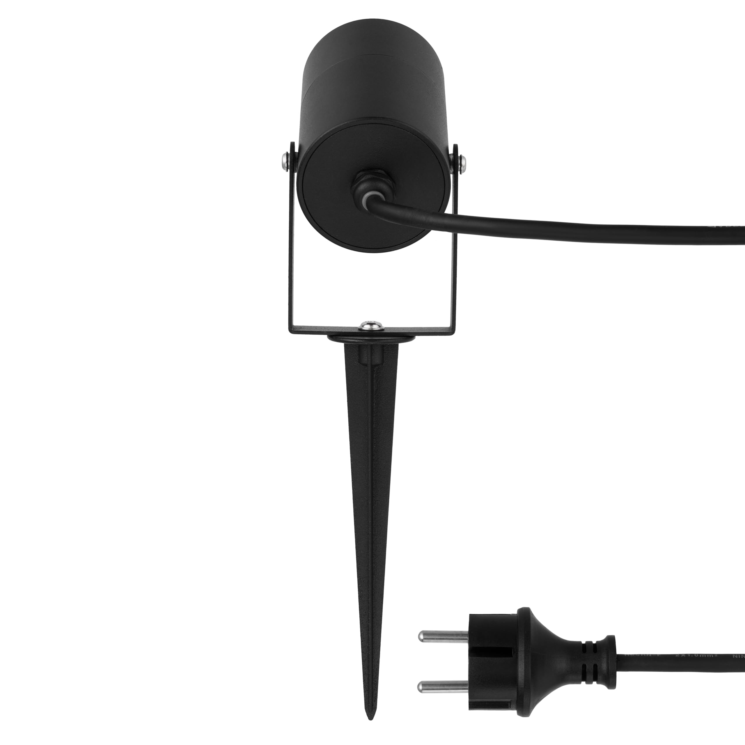REV Gartenbeleuchtung SPARSET - 12x Wegeleuchte außen schwenkbar, Gehäuse IP65 aus Aluminium. 230lm, 3W. Kabel 1,5m, H:27cm, Schwarz L440