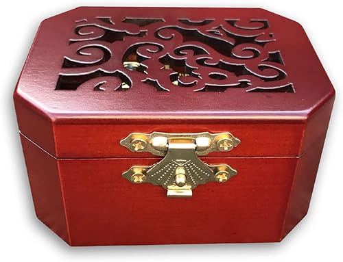 Miniatura 41 de BinkeGG Caja de música con forma de corazón hueco de madera con mecanismo musical Sankyo, melodía: Howl's M0ving Castle (Merry Go Round of Life)