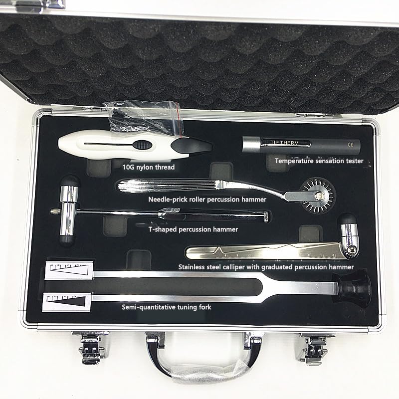 Kit de diagnóstico neurológico de 7 piezas con martillo miniatura 4