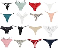 Vista 5 de Paquete variado de ropa interior para mujer, tipo de tangas con espalda en T, calzoncillos de encaje, bikinis variados
