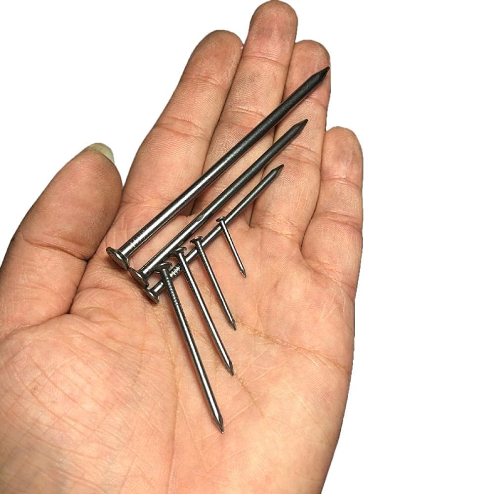 Clavos de Cemento,Clavos de Pared Tachuelas Clavos Clavos de Hierro pequeños for carpintería, Clavos, Clavos alargados, 2, 2,5, 6, 7, 8, 9, 10, 12 Pulgadas(Steel Nails*0.8 Inch*1400)