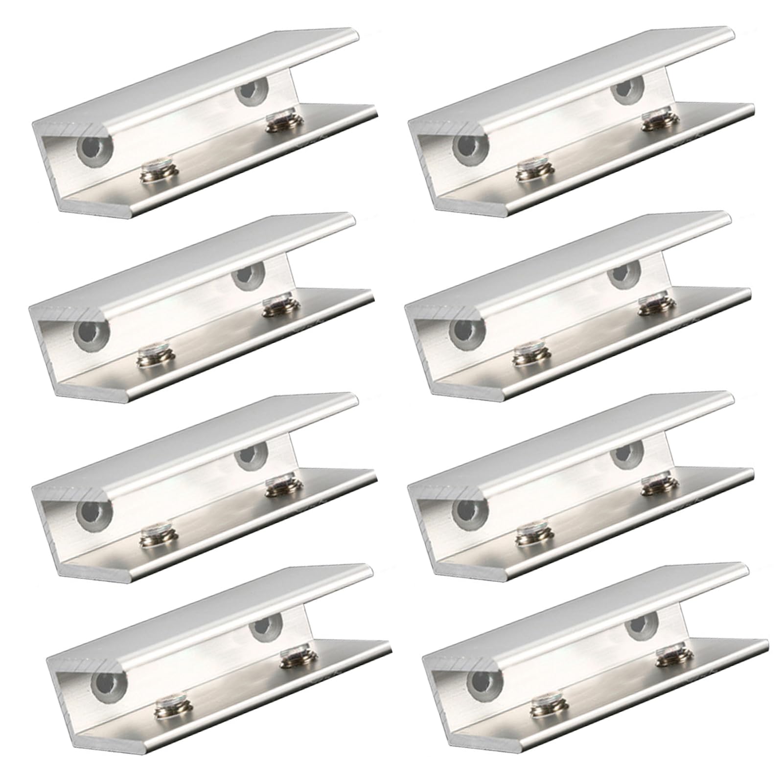 8Pcs Square Glass Clamps Aluminum Alloys Shelf Clamps Clip Glass Holder Bracket Heavy Duty Clip Aluminum Alloys Shelf