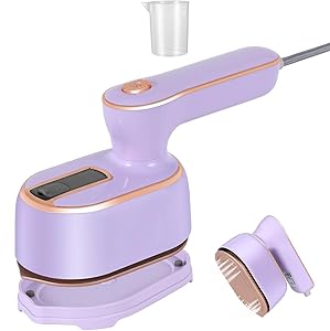 Mini Steam Iron for Clothes, Travel Steamer for Clothes Portable, Micro Steam Iron Mini Handheld Steamer Support Dry And Wet Ironing for Home Travel （Purple）