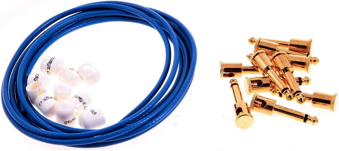 George L's Effects Kit (Blue Cable, Gold Right Angle Plugs)