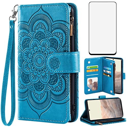 Housse Pixel 6 Pro avec rangement cartes et protection écran verre trempé