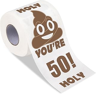 Qpout You're 50 Printed Toilet Paper Gag Gift,Best Friend Birthday Gifts Novelty Toilet Paper Roll Gag Gifts,Happy 50th Birthday Funny Toilet Paper For Best Prank Surprise Bathroom Decor Gifts