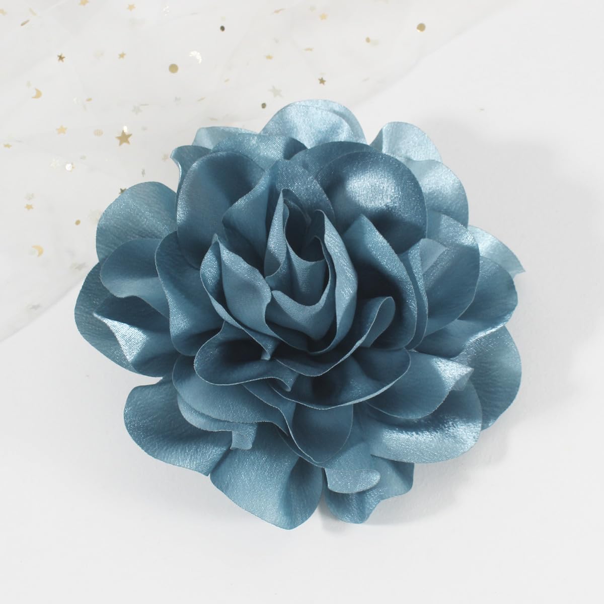 Mecool Fermaglio Per Capelli A Fiore Con Strass Viola 7,5 Cm – Clip Per Matrimoni, Feste E Uso Quotidiano - 2