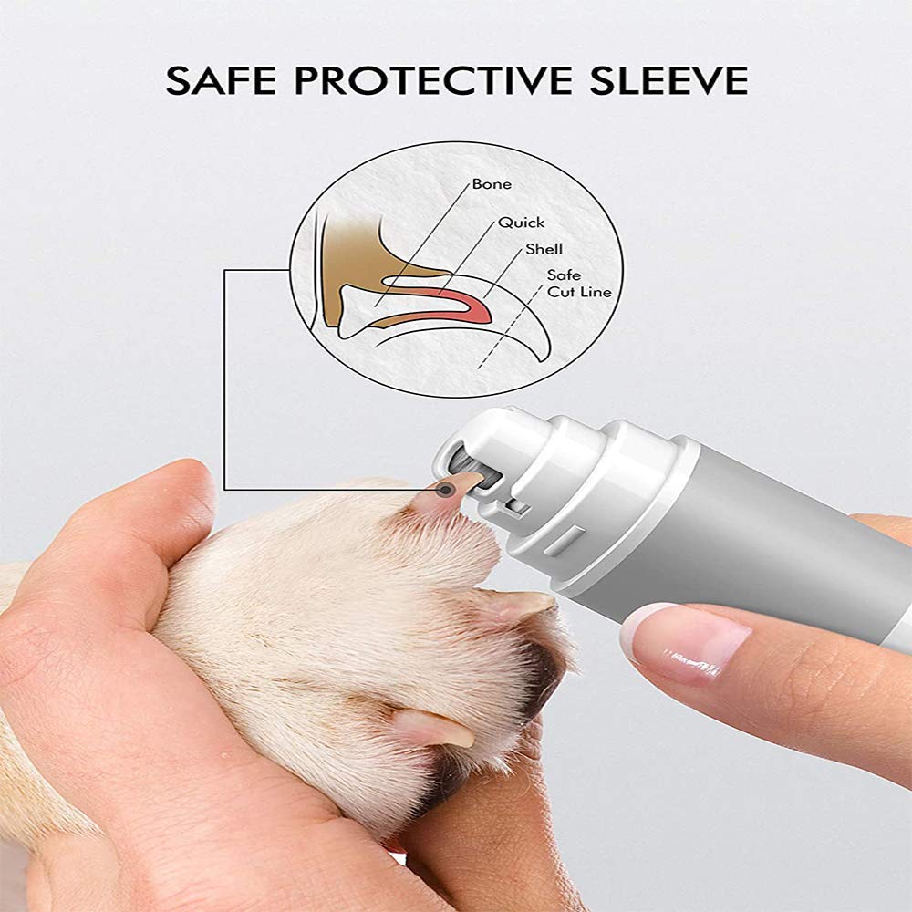 Smerigliatrice per Unghie per Cani Lima per Animali elettrica Ultra silenziosa Artigli per Gatti Strumento per levigare la toelettatura Ricarica USB Rapida per Cani di Taglia Picco