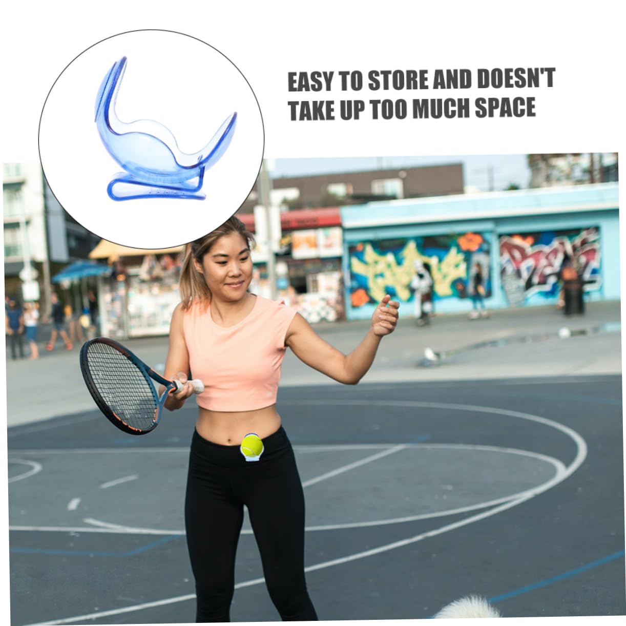 Happyyami 4sets Tennis Ball Holder Tennis Clip Waist Clip Training Tools Portable 2pcs*4