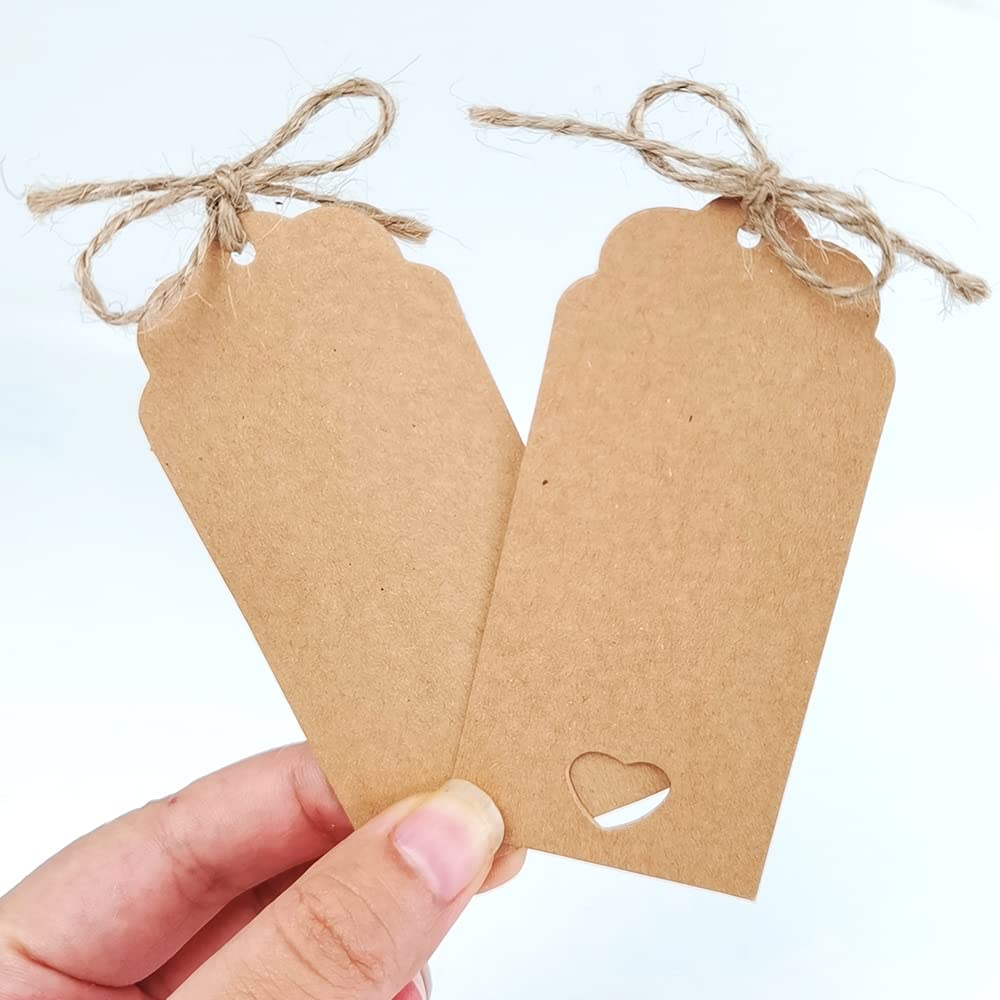 200 stuks etiketten van kraftpapier, cadeauhangers, 7 x 4 cm 200 stuks etiketten van kraftpapier, cadeauhangers, 7 x 4 cm