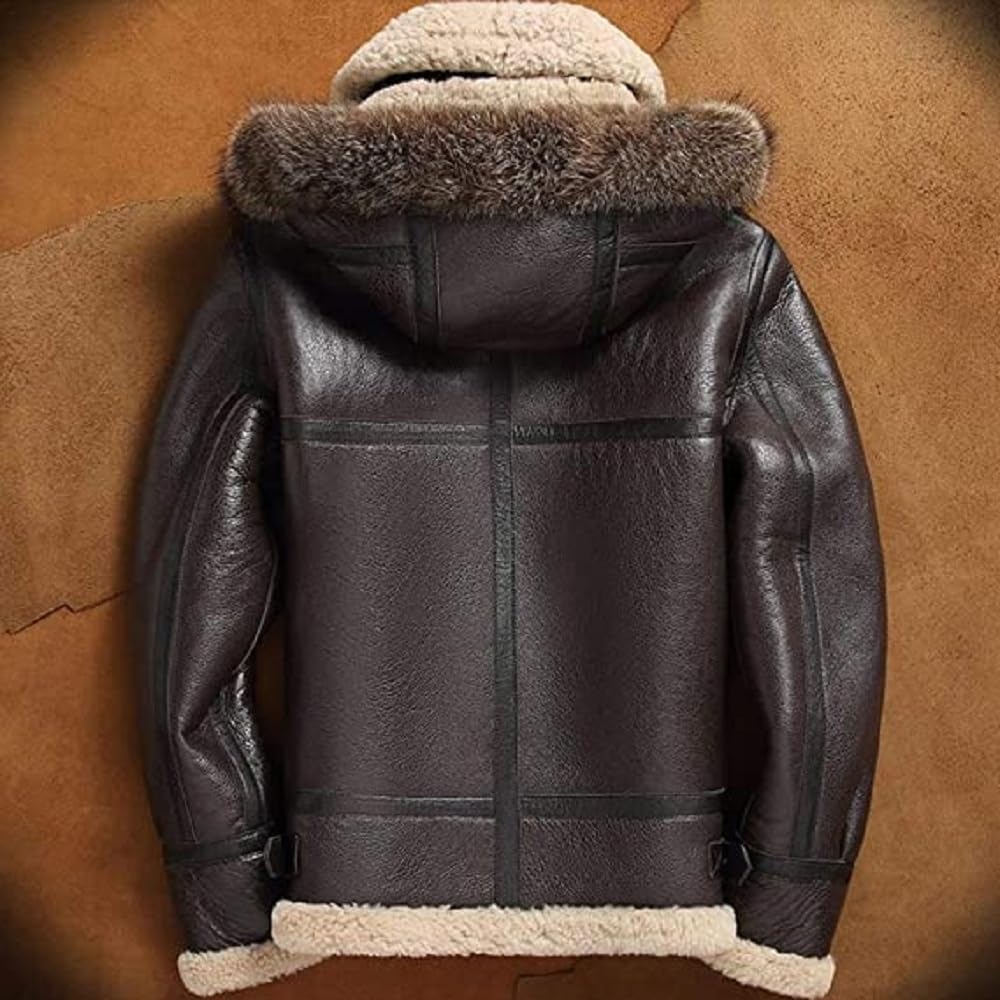 ジャケット・アウター vintage point mouton fright JACKET B-3 Vintage TYPE B-3 Mouton Flight Jacket Mens Size M Dark Brown