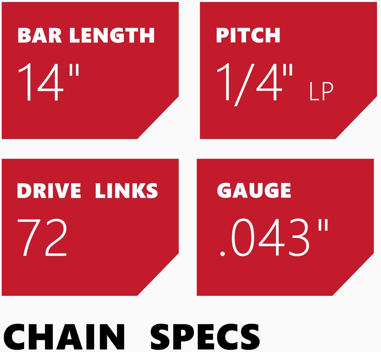 KAKEI 14 Inch Pole Saw Chain fits Stihl 1/4" Pitch .043" Gauge 72 Drive Links Chainsaw Chain - 71PMM3 72 Fits Stihl Pole Saws (3 Chains) - Semi Chisel