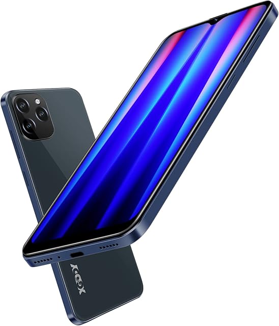 Xgody Y14, Quad Core, 4G LTE Dual SIM Unlocked Smartphone, 6.6 HD Waterdrop Display, 3000mAh Battery Android 9.0 Mobile phone, 1GB + 8GB, 256GB Extension, 5MP Camera, Face ID, UK Version (Blue)