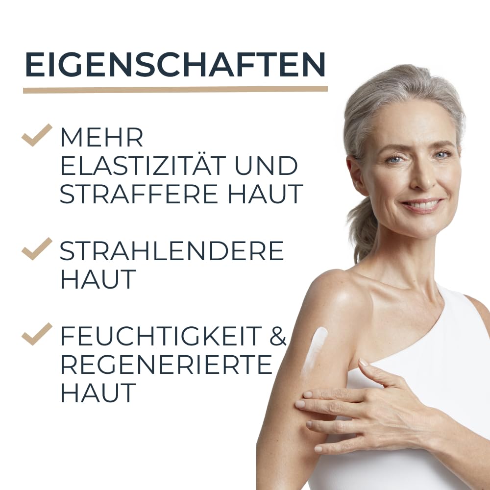 Eucerin Hyaluron-Filler + Elasticity Straffende Körpercreme 200 ml, Bodylotion strafft und regeneriert die Haut, feuchtigkeitsspendende Hautpflege mit Hyaluronsäure, Thiamidol und Arctiin