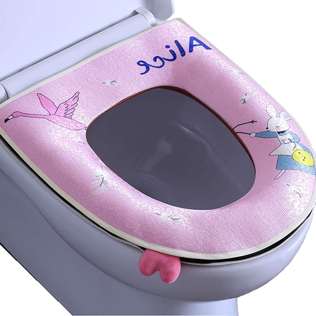 Toilet Seat Cover with Handle Large Zipper Style Toilet Seat Cover (1) (Color : F) (Is)