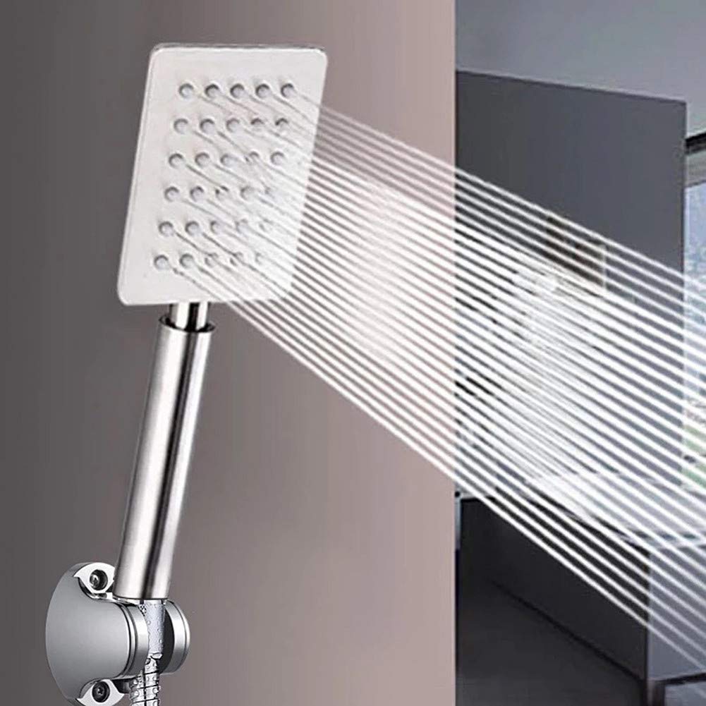 Tbddsd One Color Bathroom Shower Heads, Handheld Rain Faucet Pressurized Shower Head Stainless Steel Mirror Hand Bathroom Accessories