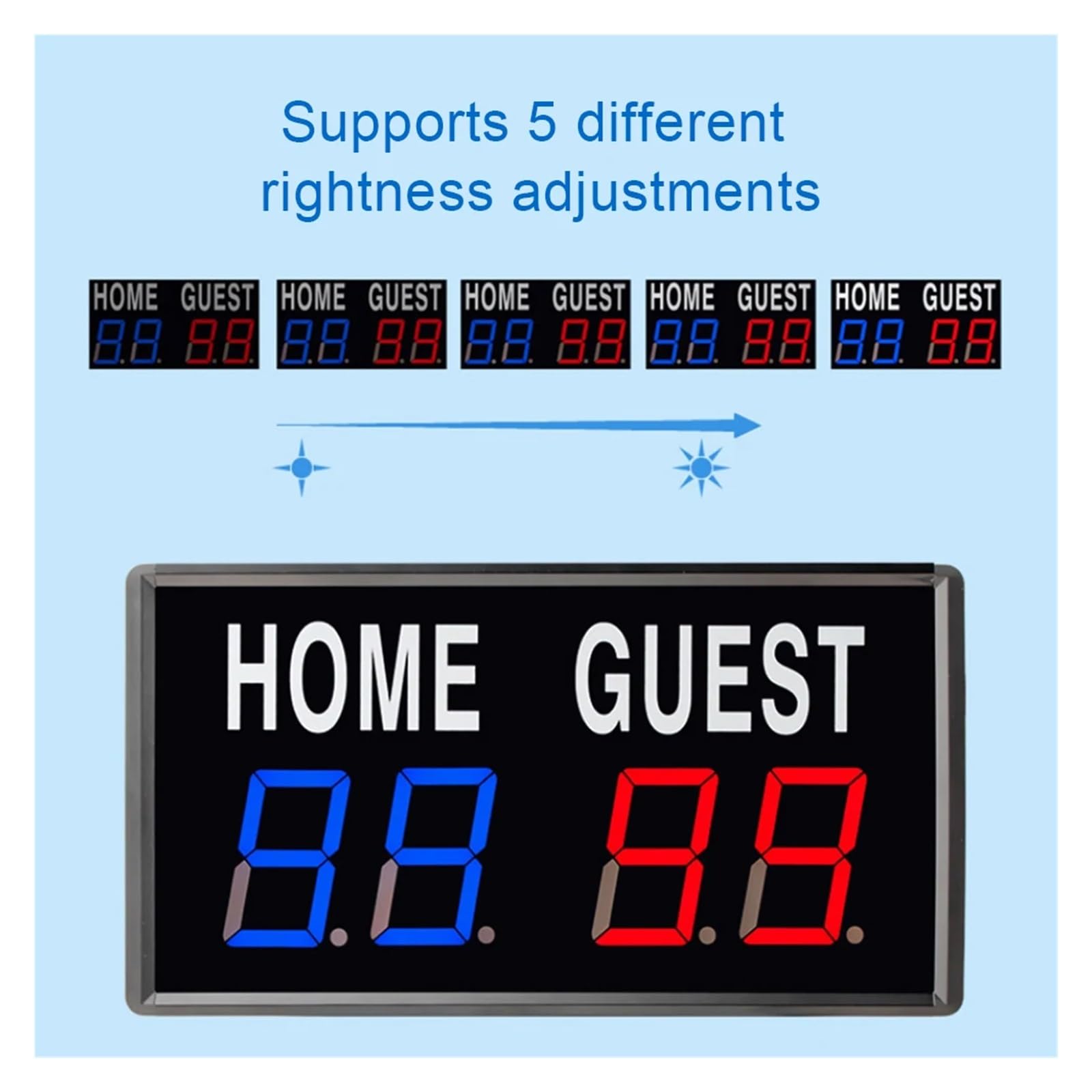 Tabellone segnapunti elettronico a LED a 4 cifre con Telecomando for Basket, Ping Pong, for Tennis, punteggio