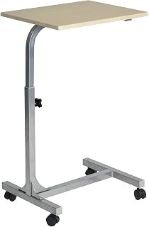 MEUBLE COSY Laptop Computer Desk Bedside Table Height Adjustable with 4 Wheels