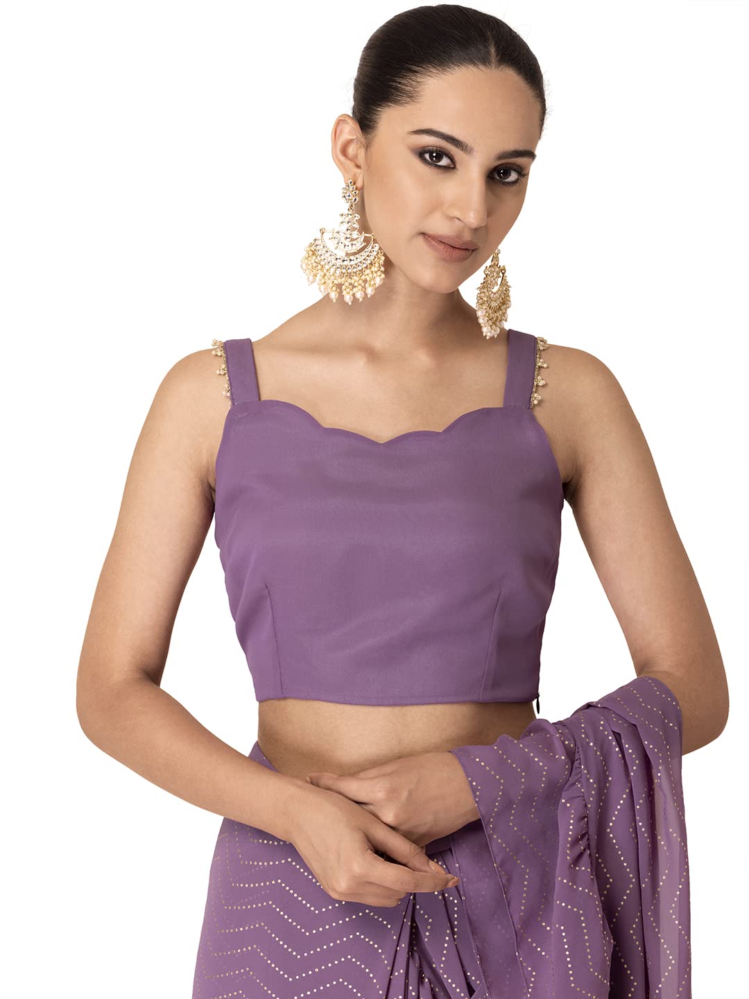 Indya Women's Solid Regular Fit Top