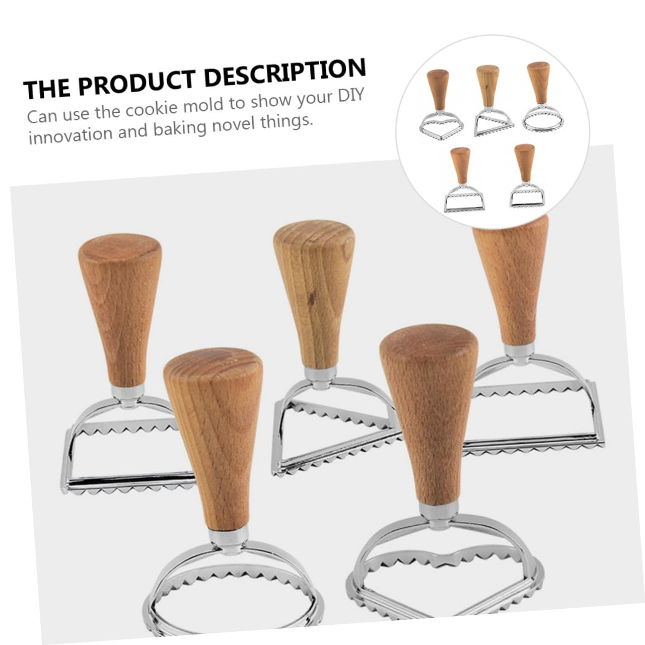 Set di Formine per Biscotti in Acciaio Inox 5 Pezzi