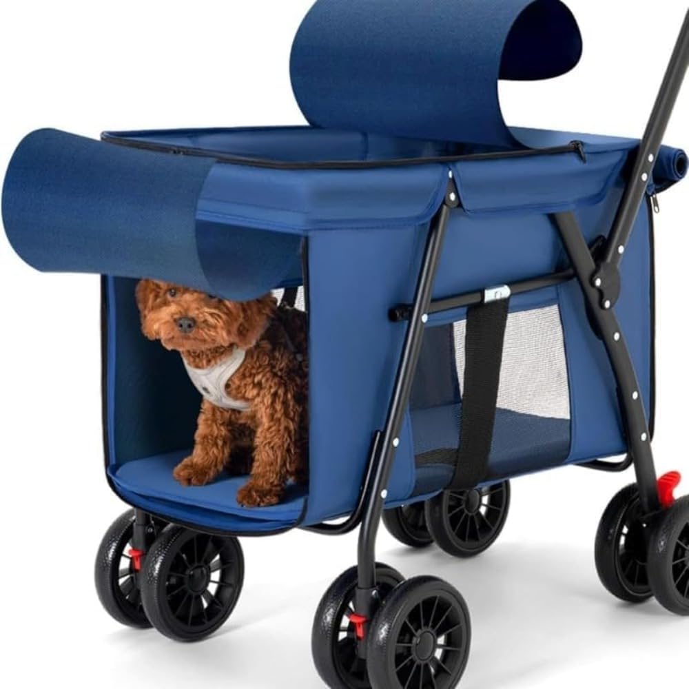 LARGE PET STOLLER 青 大型犬 バギー 犬用カート ペットカート Amazon.co.jp: SLLS ペットカート 犬用 ベビーカー ペットバギー