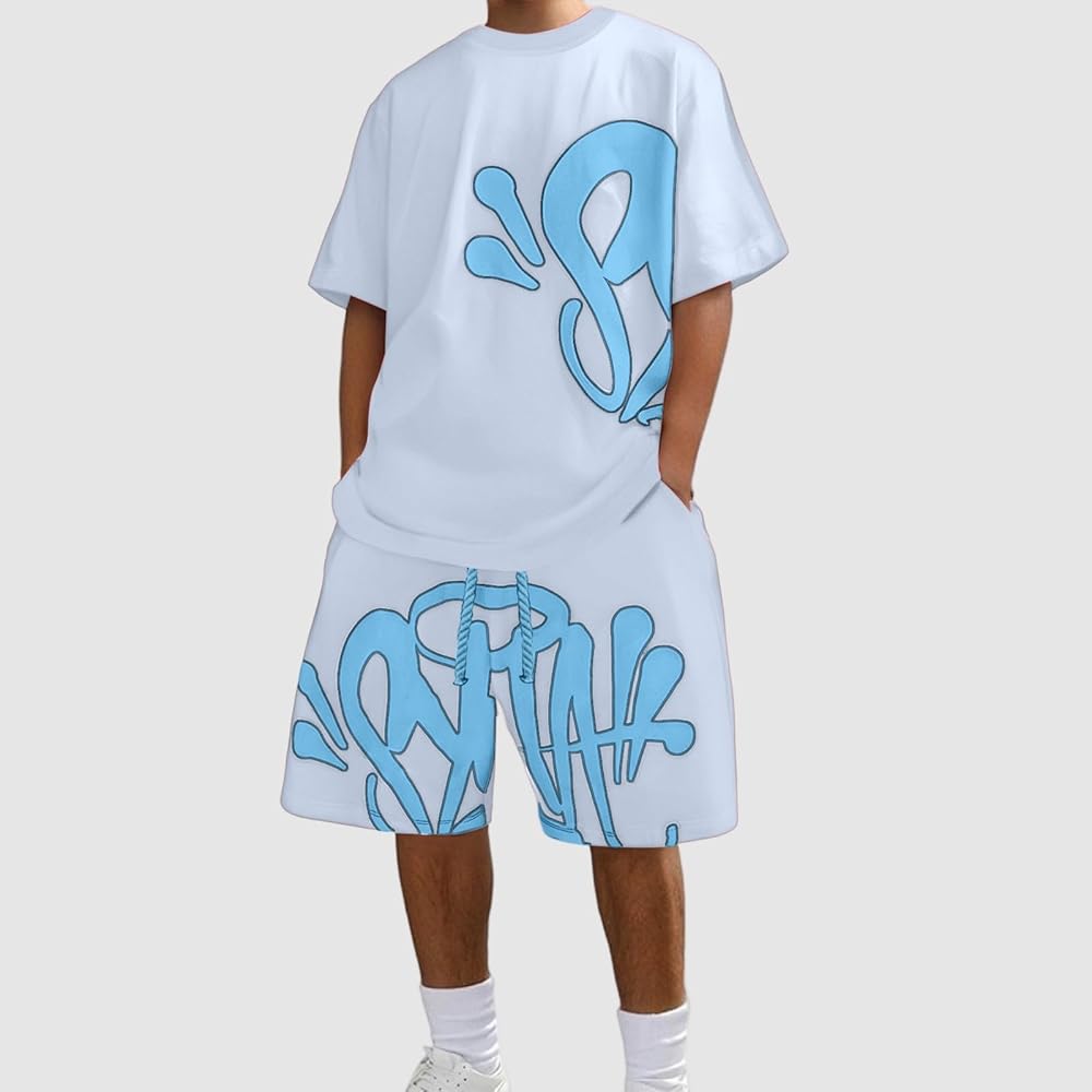 ウォーキング・ランニングウェア Synaworld T-shirt-pants set-white Syna World Tracksuit Summer Outfit Synaworld T-Shirt and