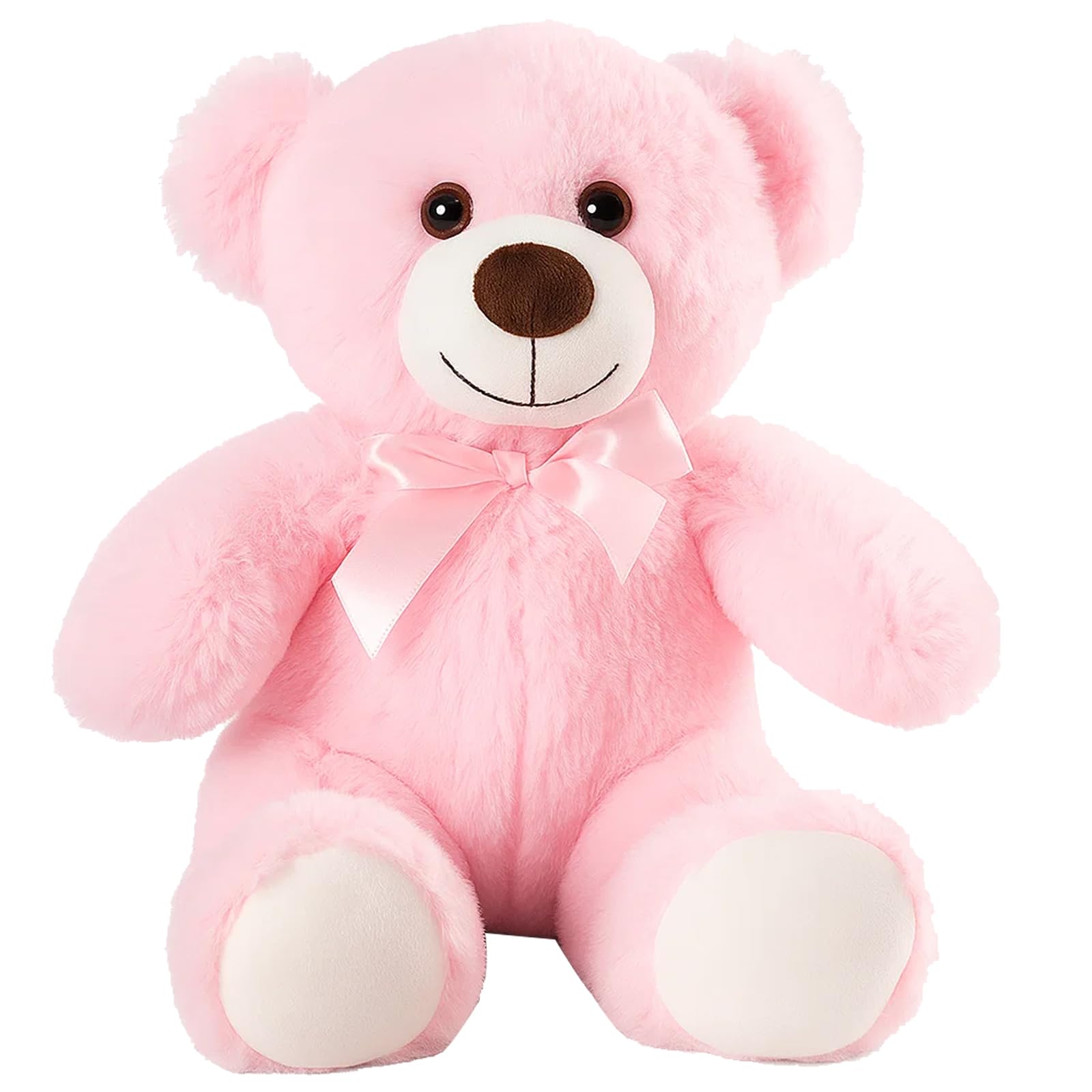 KxrTpx Pink Teddy Bear, Small Soft Plush Toy, Cuddly Companion for Kids, Bedtime Emotional Support, for Birthdays and Nursery Decor, 25cm