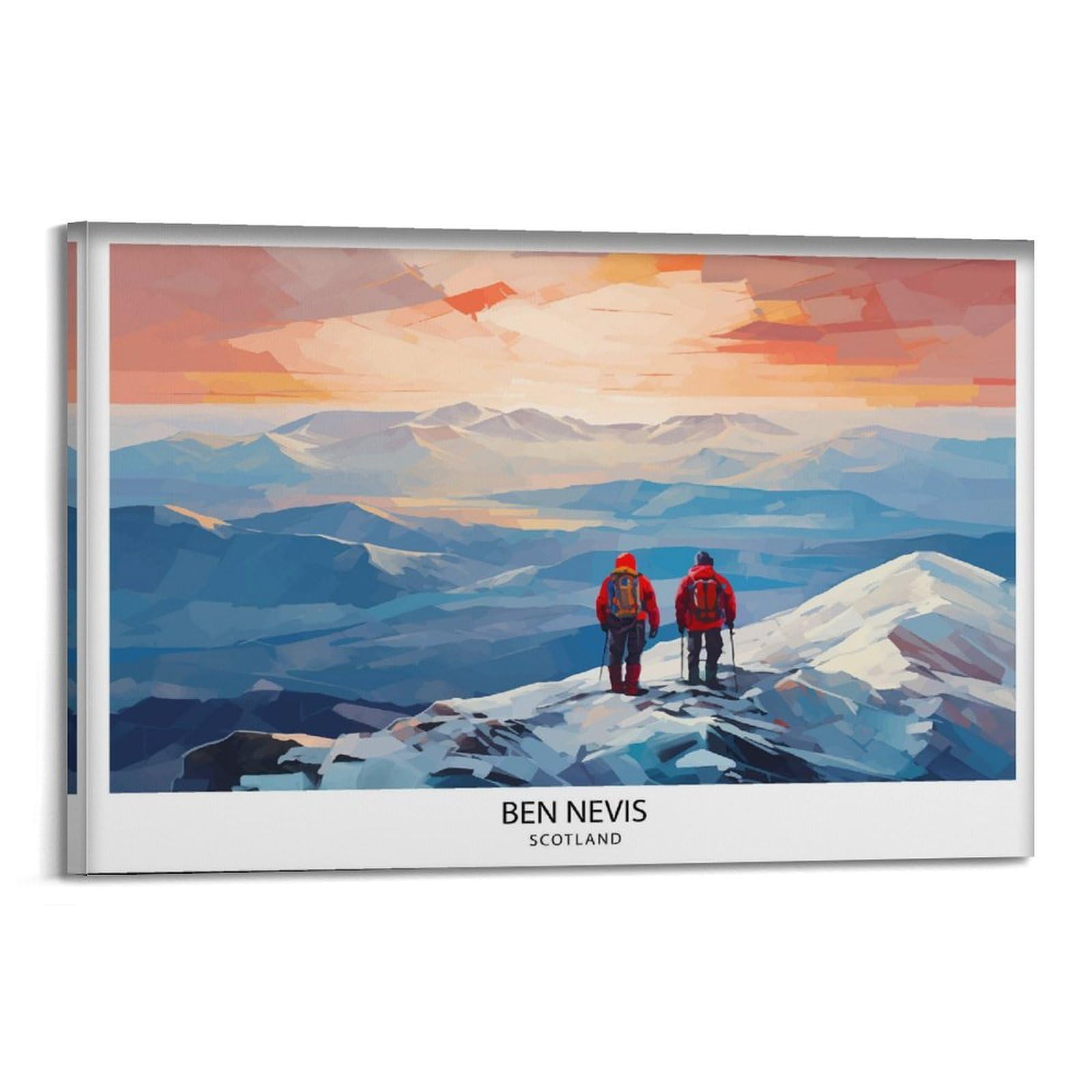 xiaoxiaoshen Ben Nevis Scottish Mountaint William Scotland Summit Highlands Landscape Work Canvas Poster Wall Art Prints Room Aesthetic Murals Bedroom And Living Decorations 20x30inch(50x75cm)