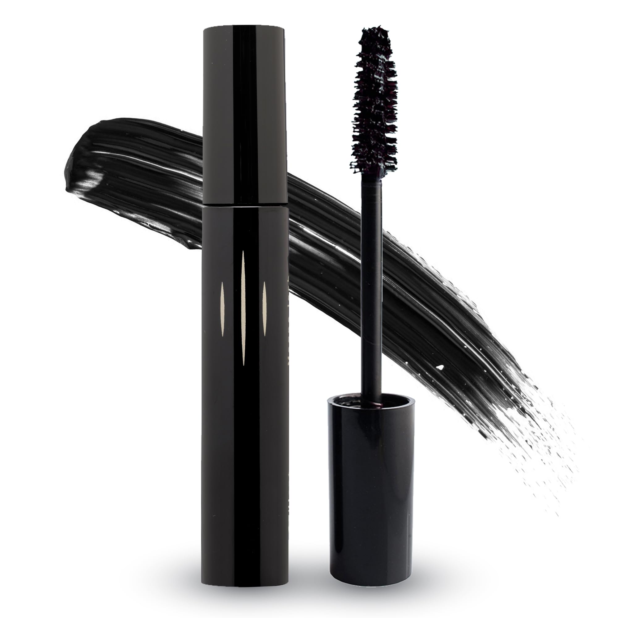 Radiant Professional Lengthening Mascara with silicone brush – Smudge-Proof Curl Mascara Volume and Length for Sensitive Eyes, Cruelty Free, Ideal for Mature & Young Women, 0.43 oz (01 Black)