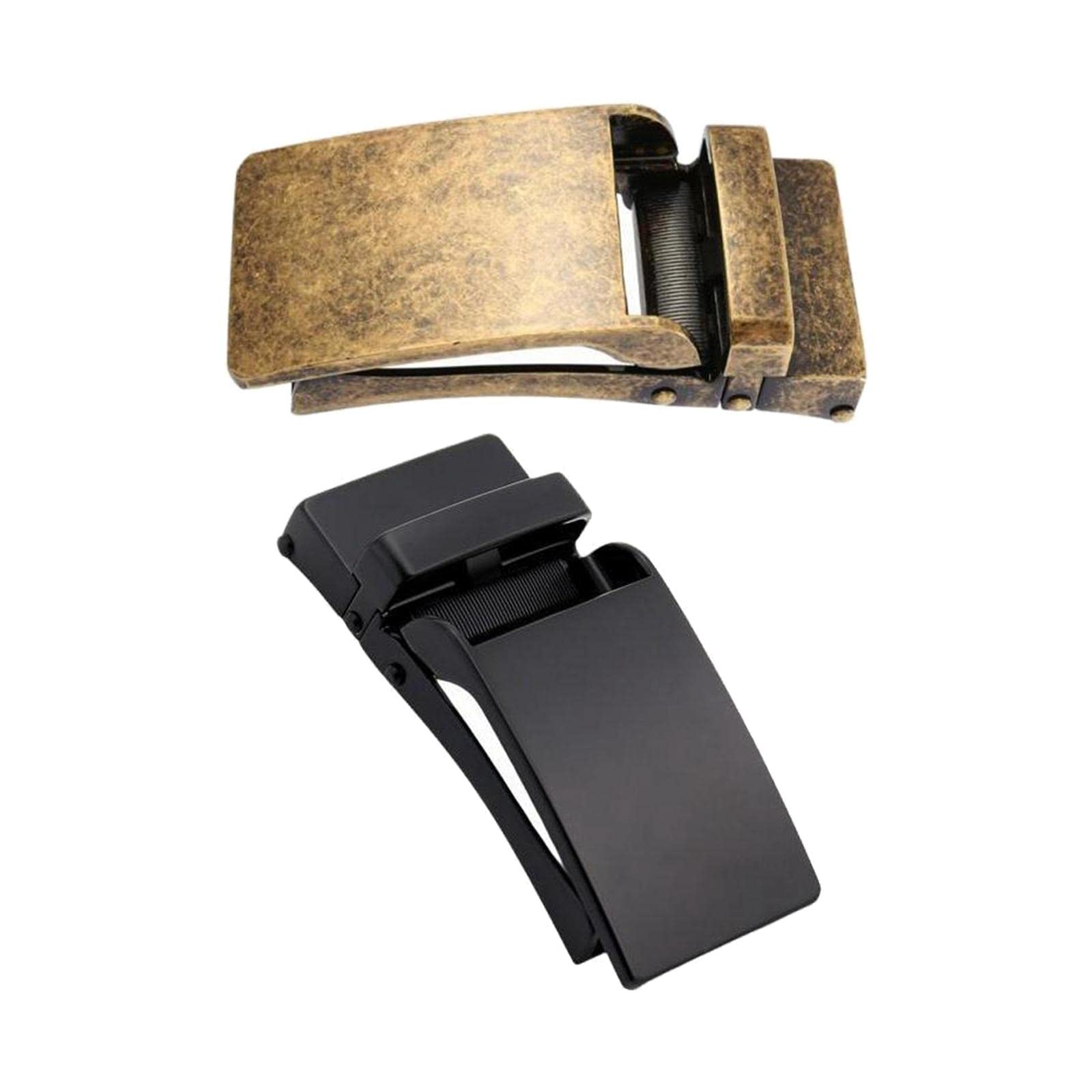 Merishopp 2 Pieces Rectangle Automatic Buckle for 30-31mm Belt Black and Copper | Clothing Shoes & Accessories | Mens Accessories | Belt Buckles-image-15