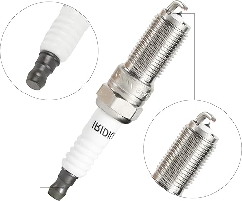 Miniatura 8 de Paquete de 4 bobinas de encendido UF-670 y bujías de iridio 91794 compatibles con Ford Edge Explorer Focus Fusion Mustang Taurus y Jaguar XE XF y