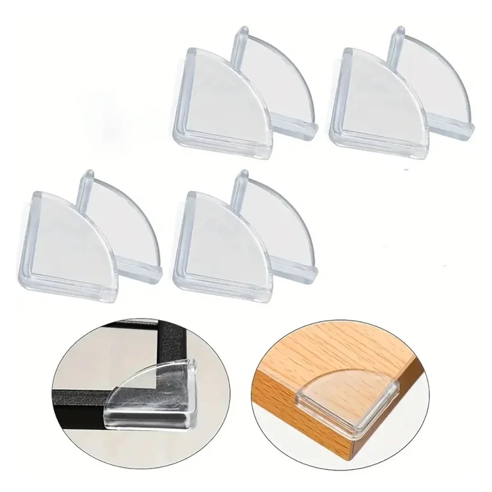 Eckenschutz für Tische, Kindersicherheit, 16-teiliges Set, Winkelschutz, Silikon, transparent, vibrationsdämpfend, für Familien, Ventilatoren