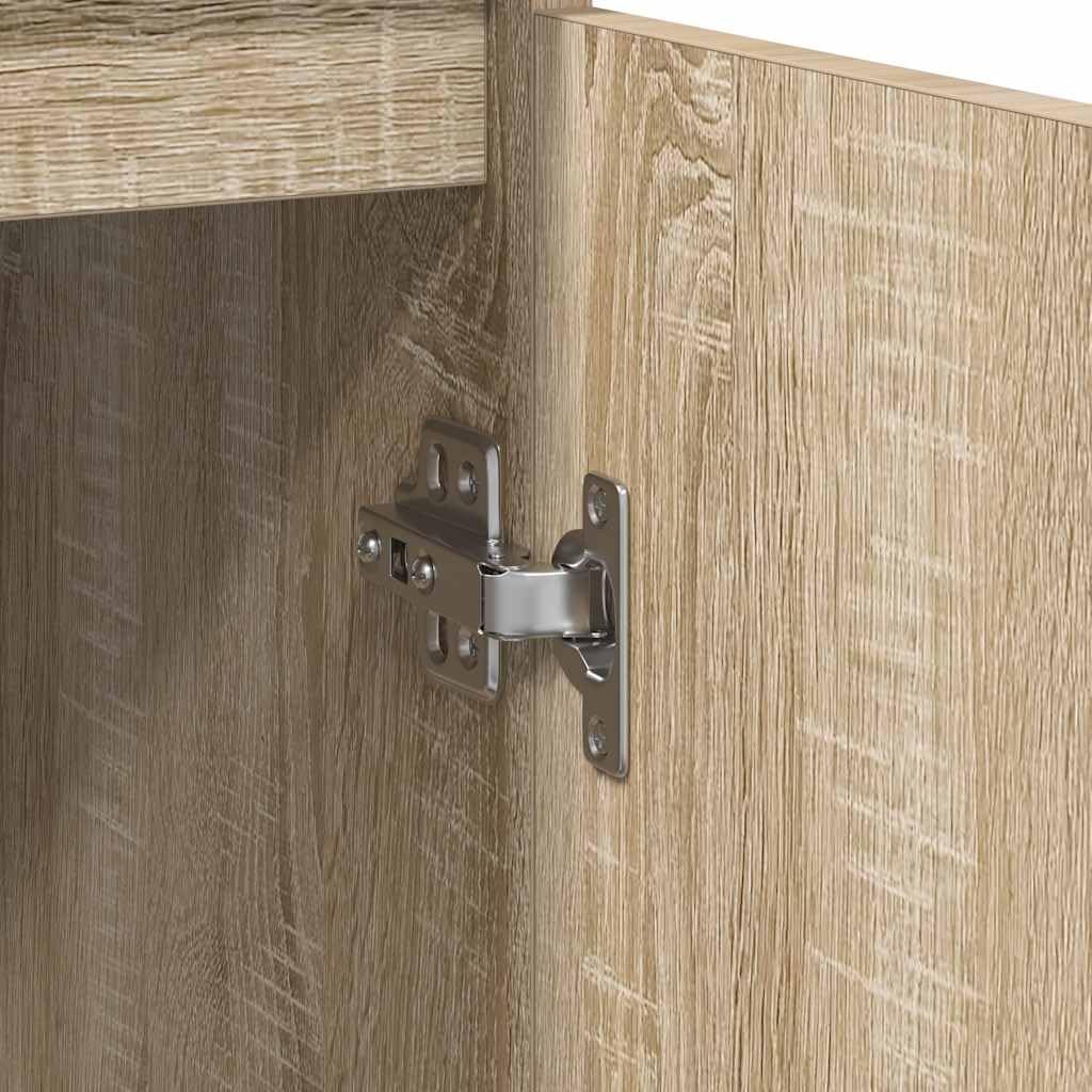 vidaXL Sideboard mit Schublade Sonoma-Eiche 71x35x65 cm Holzwerkstoff, Kommode, Schrank, Flurschrank, Anrichte, Küchenschrank, Wohnzimmerschrank