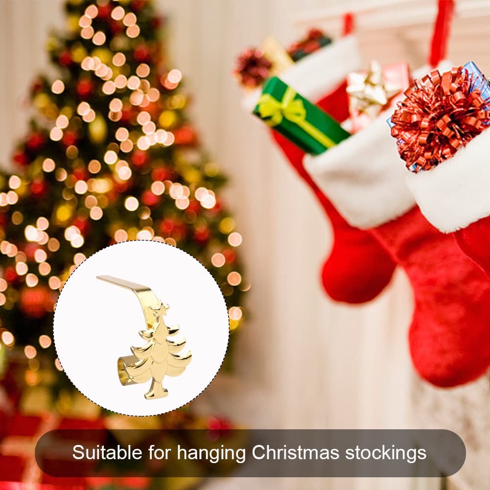 Ganci Per Calze Di Natale - 4 Pezzi In Metallo, Per Camino, Tavolo, Decorazioni Natalizie - Foto 4