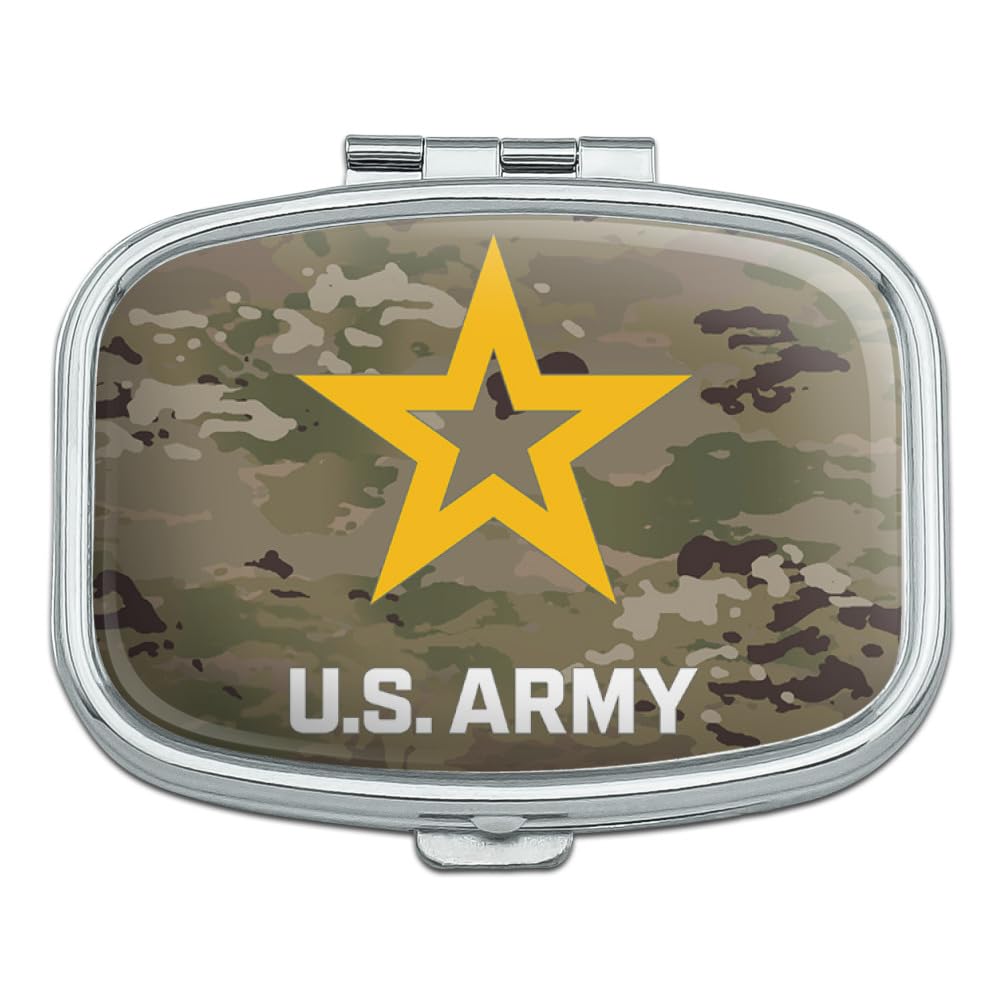 U.S. Army Logo on Camo Rectangle Pill Case Trinket Gift Box