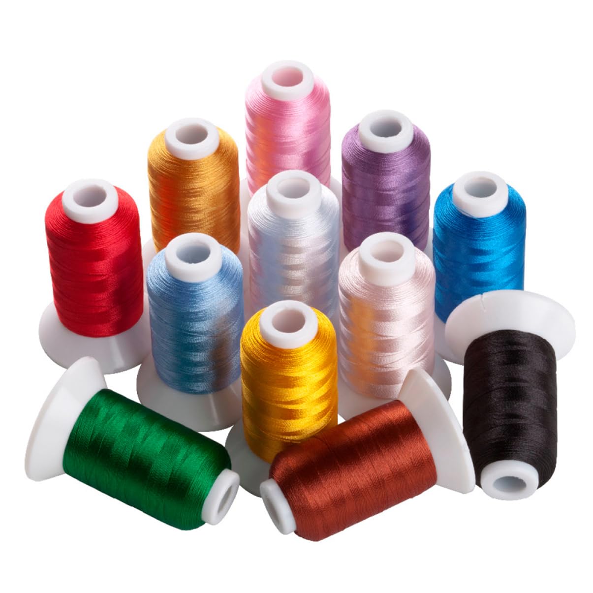 Hilo de Bordar de Poliéster 120d/2 1 Juego, 500m, 4 Colores | Punto de Cruz y Tejido, Uso en Borlas y Tienda, Pensado para Niños y Peques Color Aleatorio