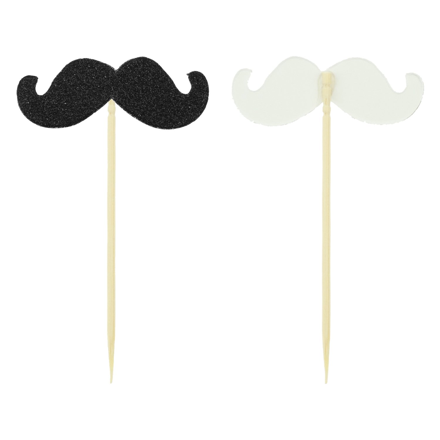 Shxstore Little Man Cake Topper Mini Mustache Hat Bowtie Cupcake Picks