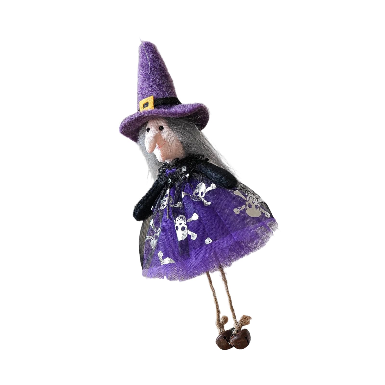 Msioytog Witch Festival Cloth Halloweens Hanging Ornament With Black Cats Pumpkin Phantoms Design For Indoor Outdoor Home Decoration Scary Eerie Cartoon Door Bells