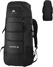 MOUNTILE QUESTER 60L Travel Backpack with Water Proof Rain Cover - Camping Hiking Rucksack Trekking Bag - MTL01
