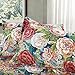 Vaulia Lightweight Microfiber Duvet Cover Sets, Vintage Floral Pattern Design - King Size