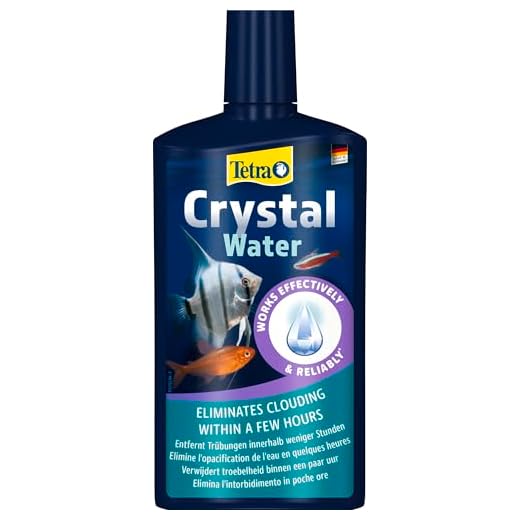 Tetra CrystalWater - Wasserklärer gegen Trübungen für kristallklares Wasser im Aquarium, bindet Schwebepartikel, 500 ml Flasche