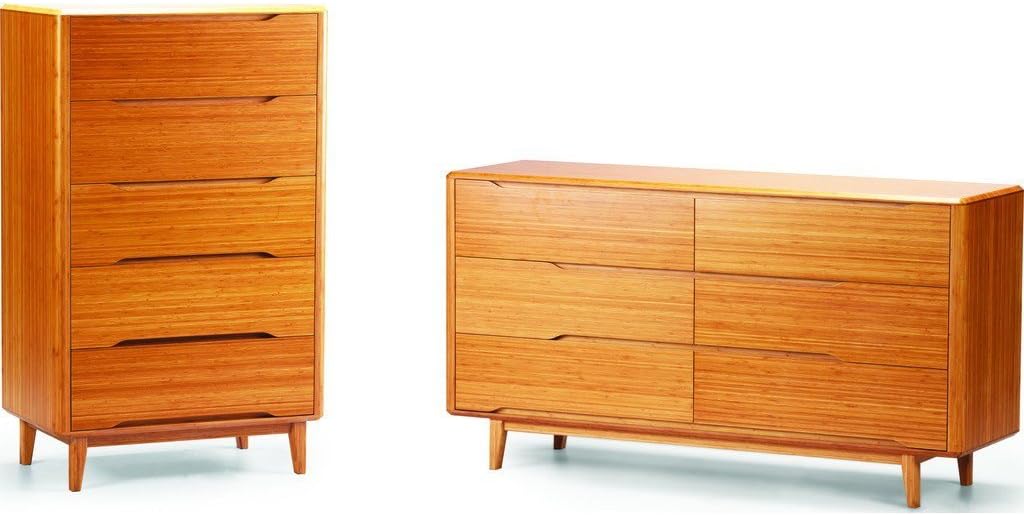 GREENINGTON LLC Currant 6-Drawer Bamboo Dresser, Caramelized