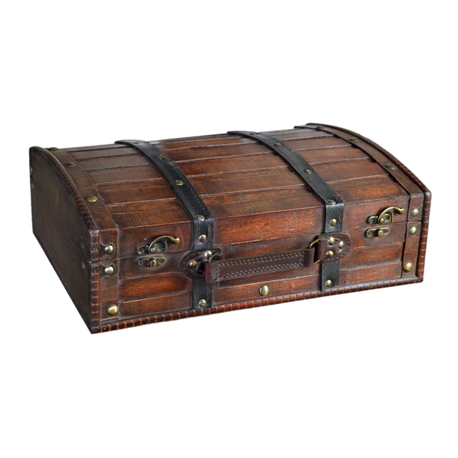PIXZCSA Beautiful Retro Treasure Chest Jewelry Organizer Functional Jewelry Storage Case Designed for Creative Spaces Earrings Body Anklets Bracelets